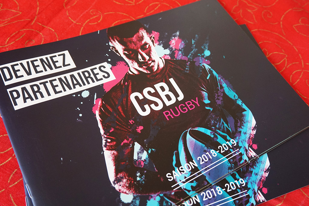 creation brochure csbj rugby partenaires