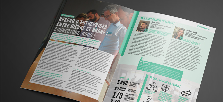 Magazine d'information Communauté de Commune Entre Bièvre et Rhône, Terre d'énergies, Couverture
