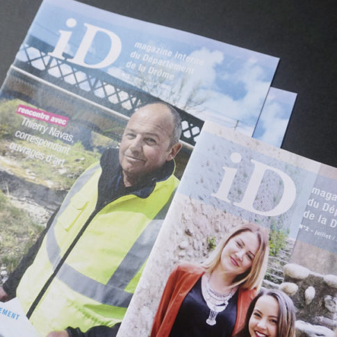 ID magazine, magazine interne du département de la Drôme, création graphique et mise en page